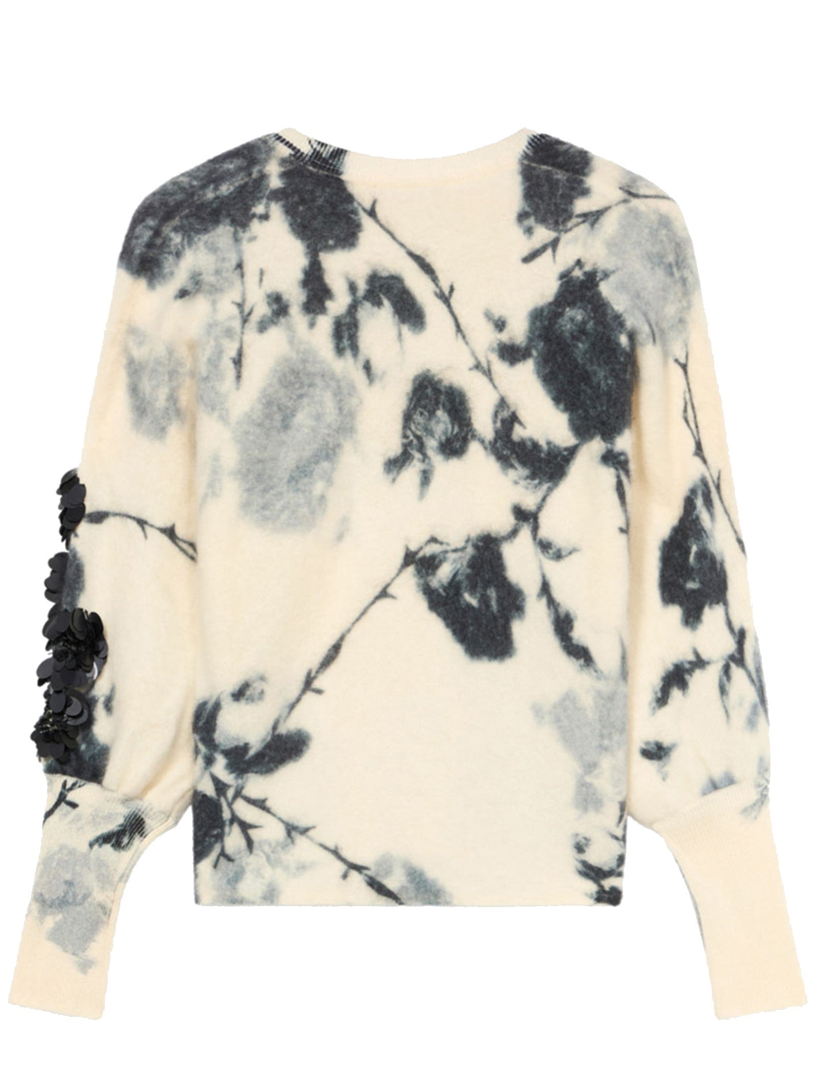 BLUMARINE SCOLLO A V CON FIORI 3D RF6200MAB38 L9635 
