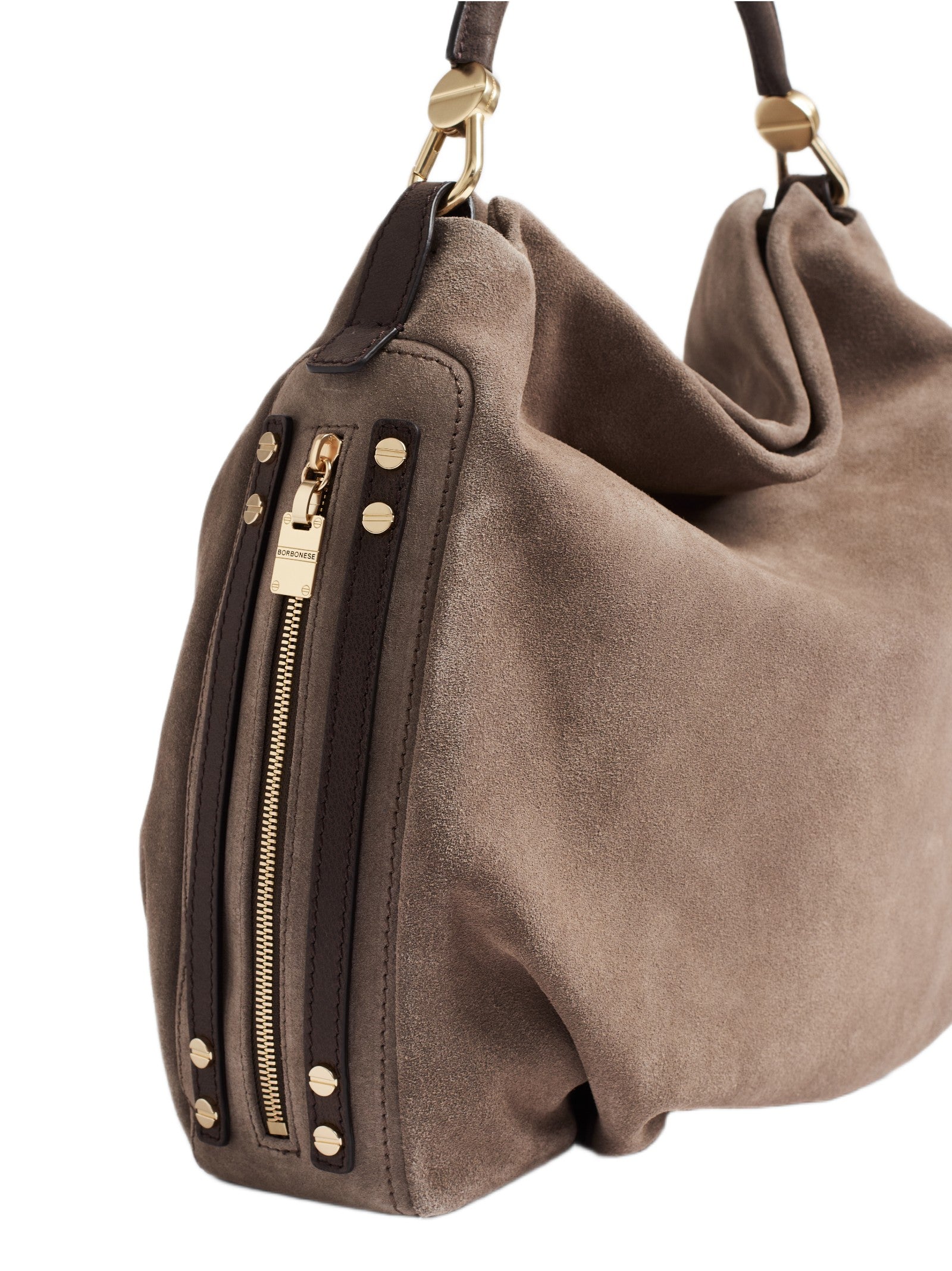 BORBONESE HOBO CROSTA SCAMOSCIATO 910102790259 435 