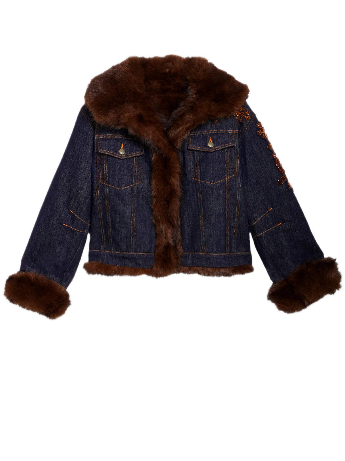 ERMANNO FIRENZE DENIM COLLO ECOVISONE D49ED011BEI8 MF152 
