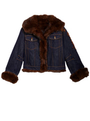 ERMANNO FIRENZE DENIM COLLO ECOVISONE D49ED011BEI8 MF152 
