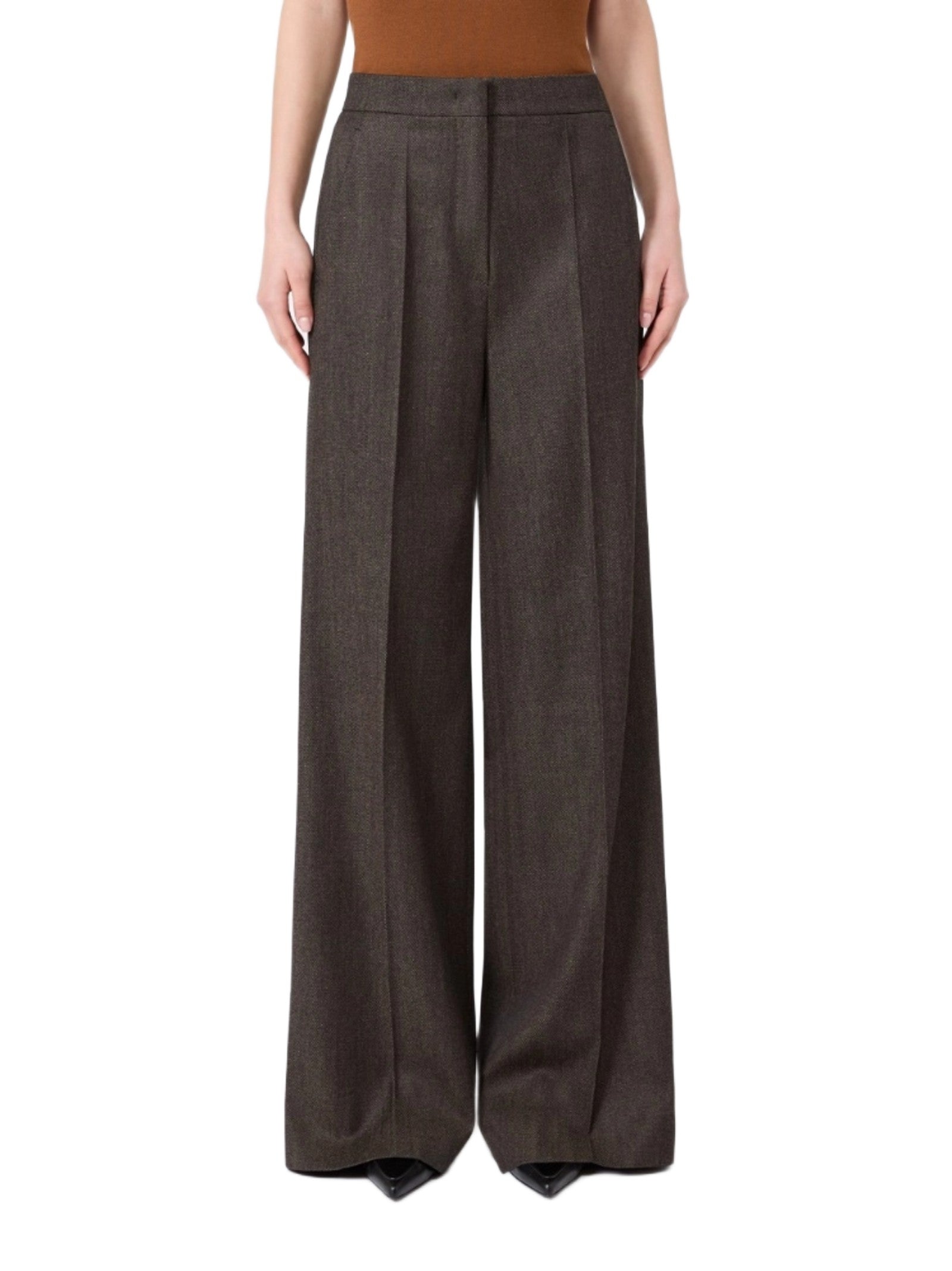 MAX MARA MXMCAMPO PALAZZO LANA EFFETTO DENIM 2621136052600 057 