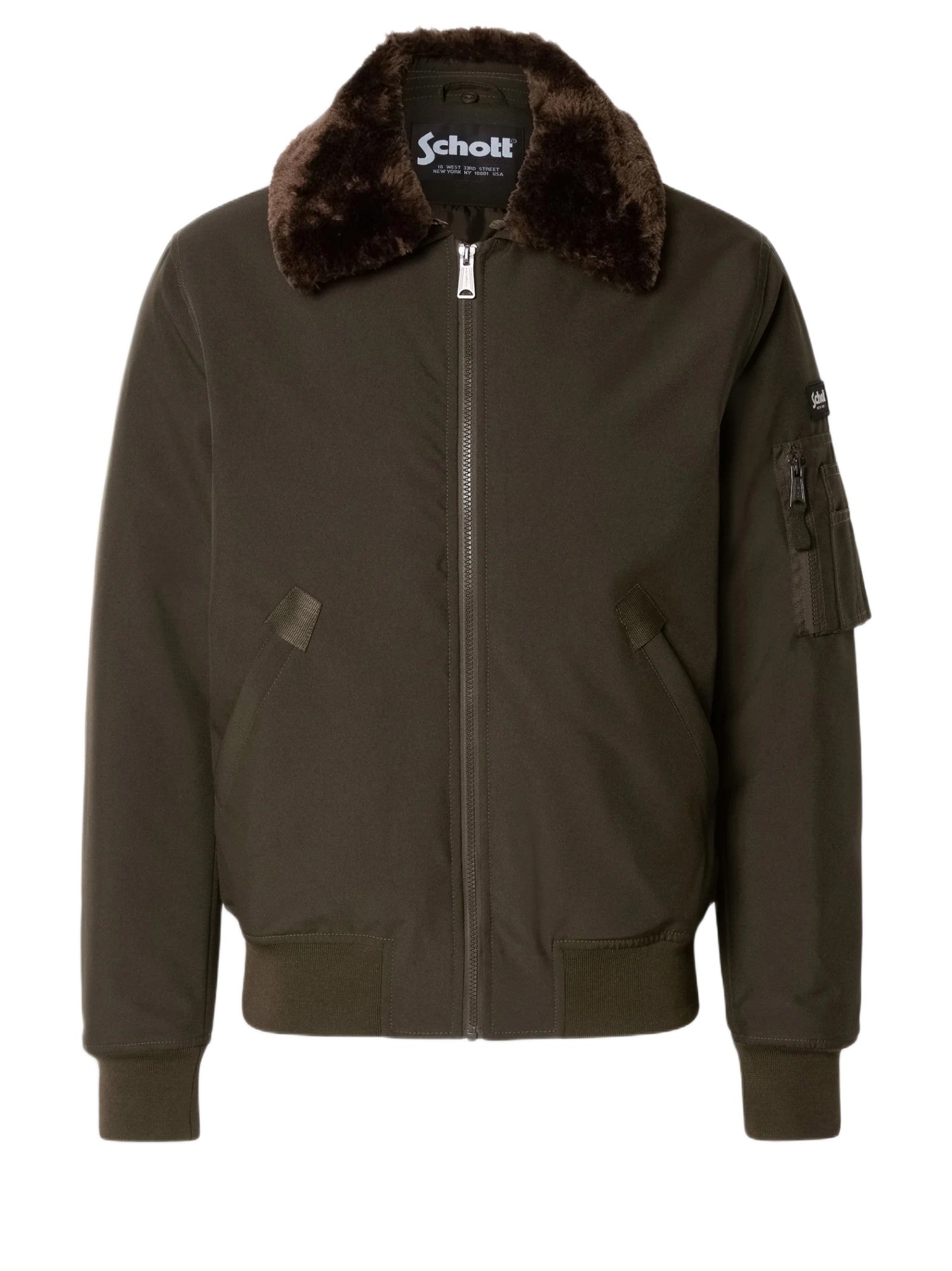 SCHOTT BOMBER CON COLLO ECOFUR AIRLINES KHAKBR 