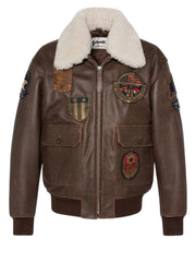 SCHOTT BOMBER AVIATORE LCFLIGHTWX23 BROWN 