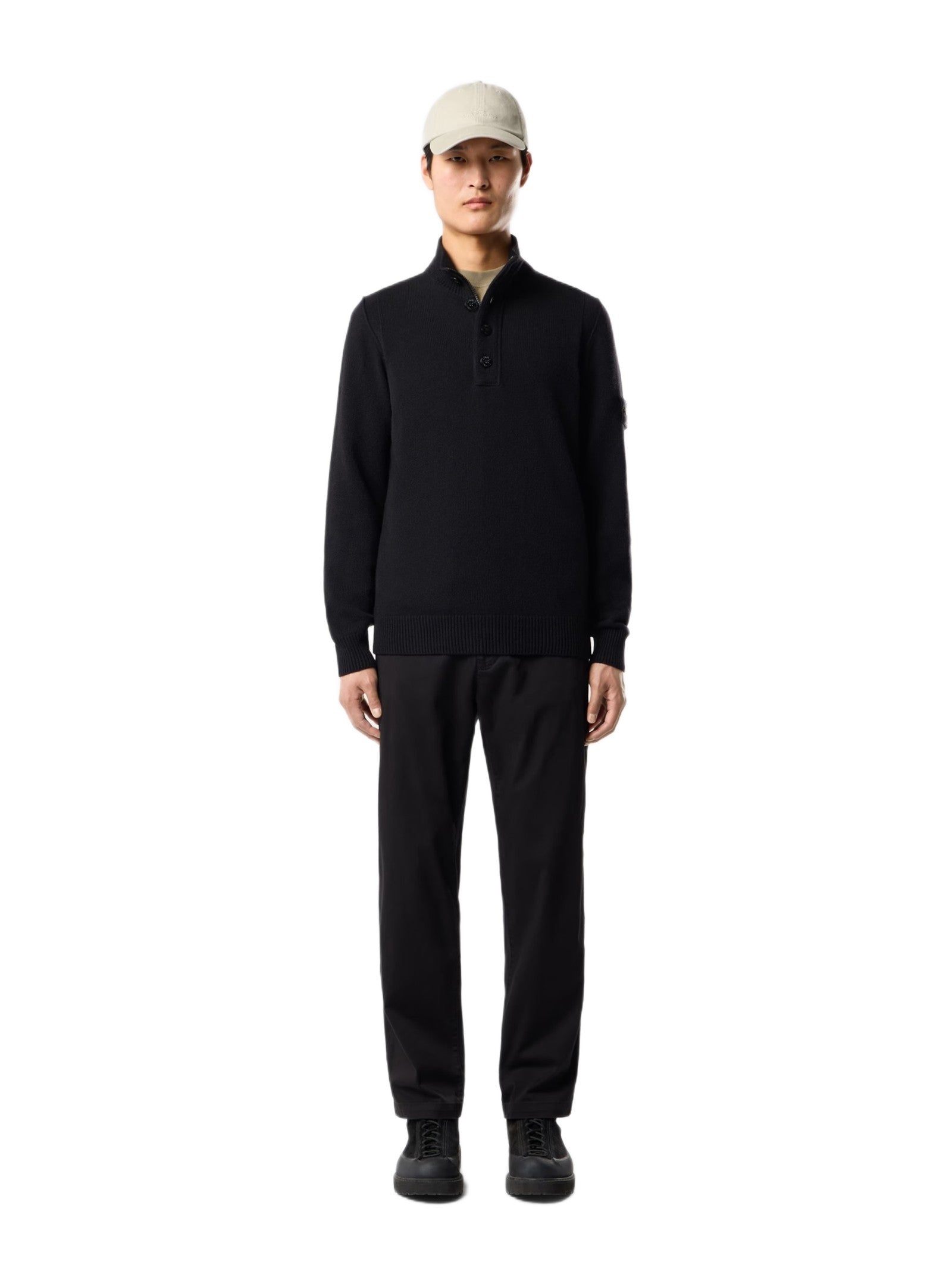 STONE ISLAND POLO LAMBSWOOL ZIP +BOTTONI L2S155100040S00A3 V0029 