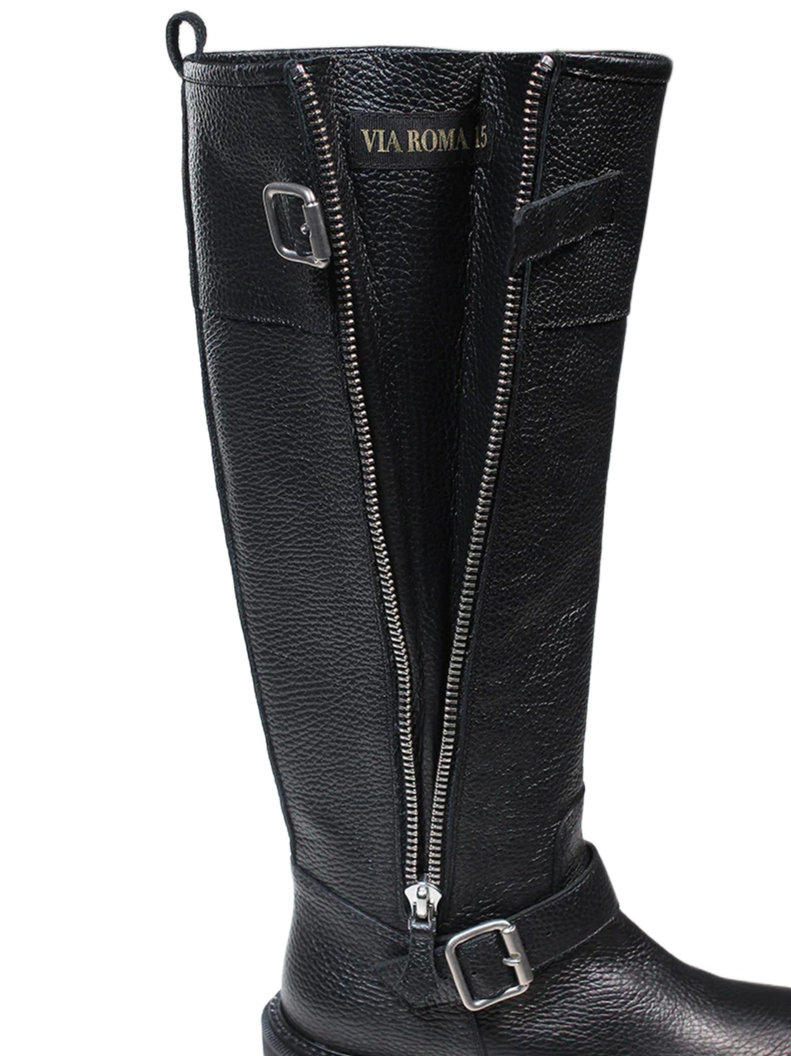 VIA ROMA 15 STIVALE BIKER  ZIP ALTA 4280R NERO 
