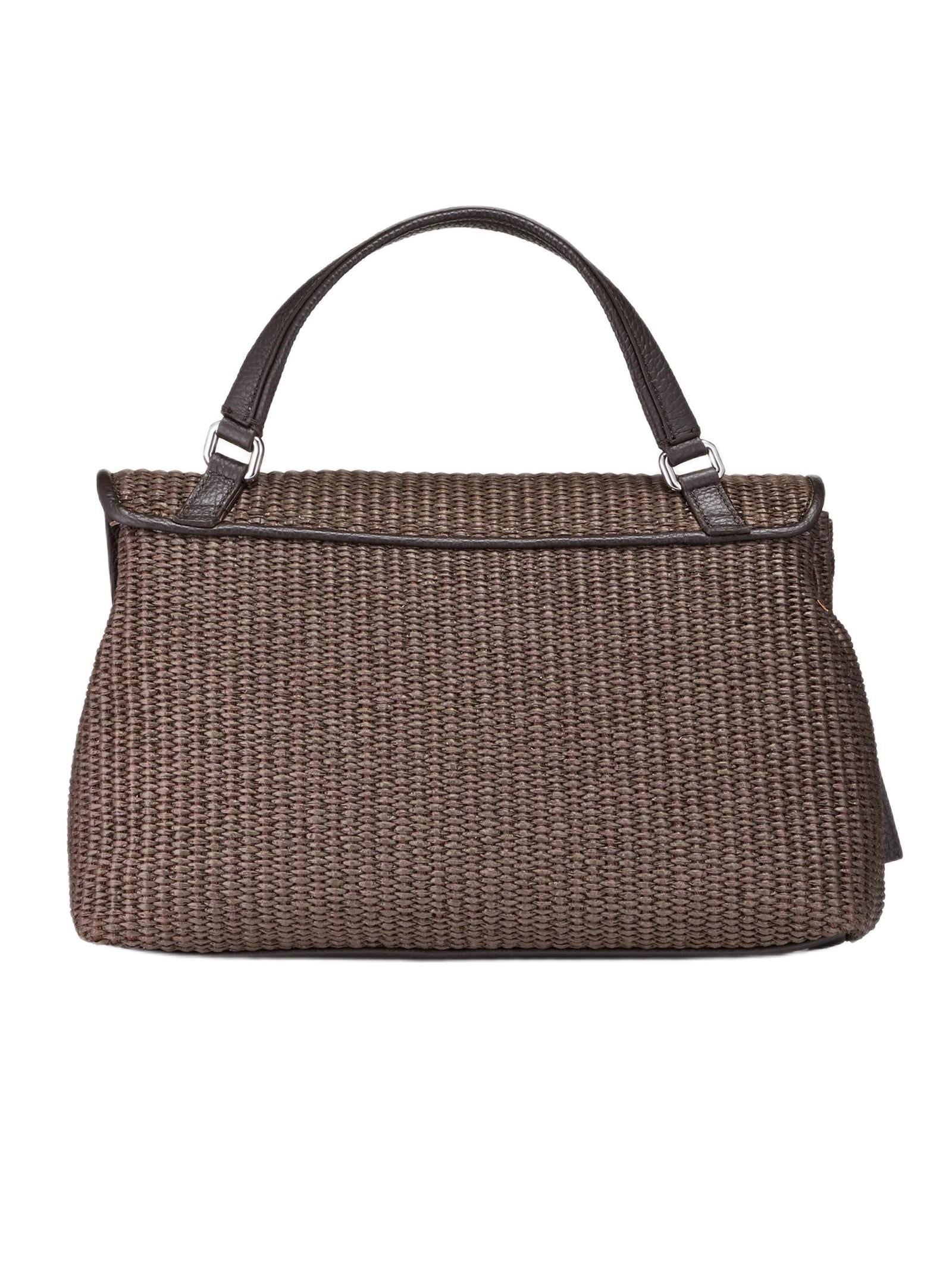 ZANELLATO BORSA POSTINA® SMALL IN VIMINI BROWN SOTTOBOSCO 0709002030000 ##Z0244 