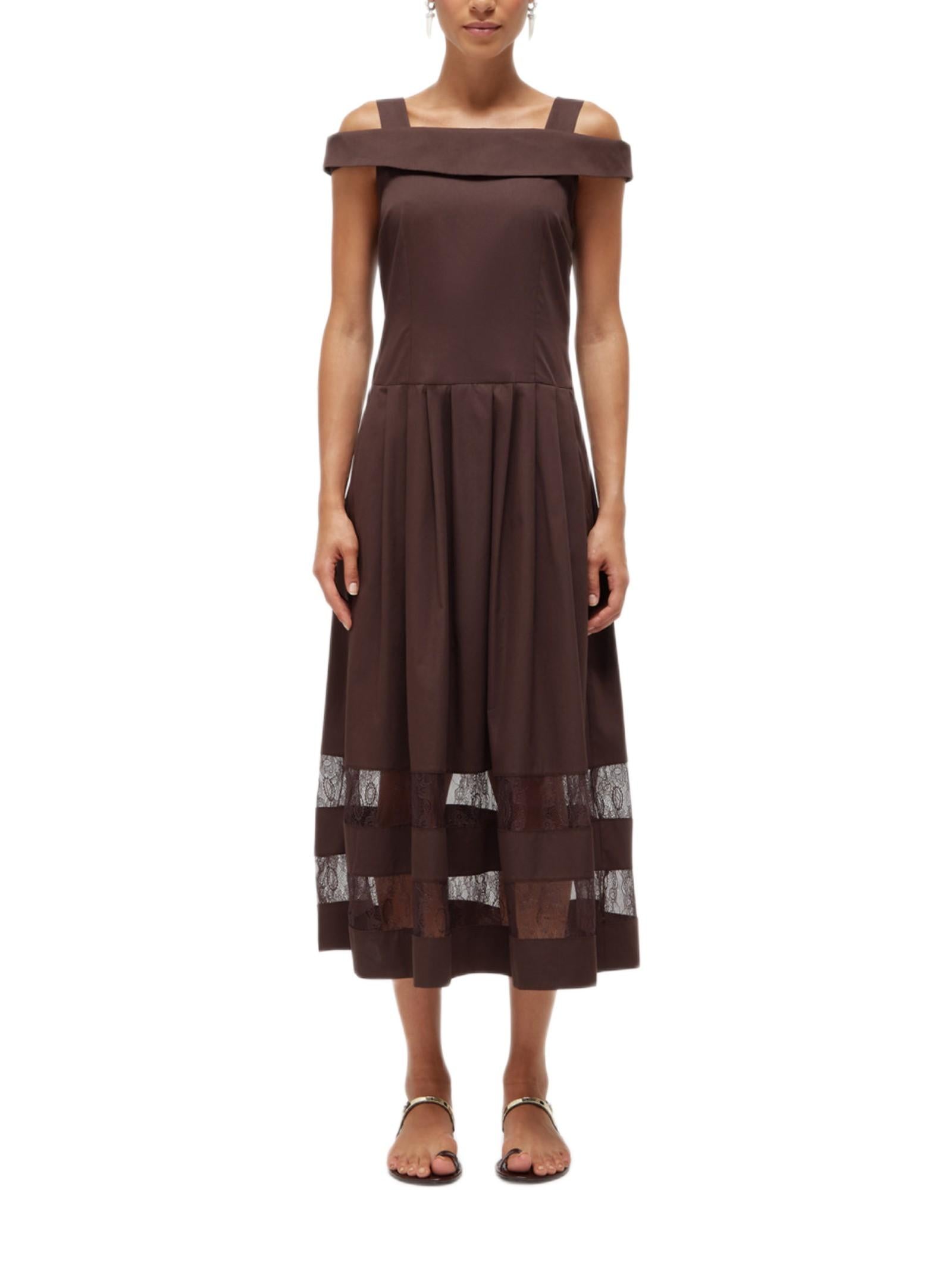 BLUGIRL ABITO MIDI CON INSERTI RA6154T544A 90913 