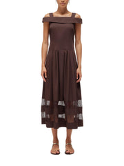 BLUGIRL ABITO MIDI CON INSERTI RA6154T544A 90913 