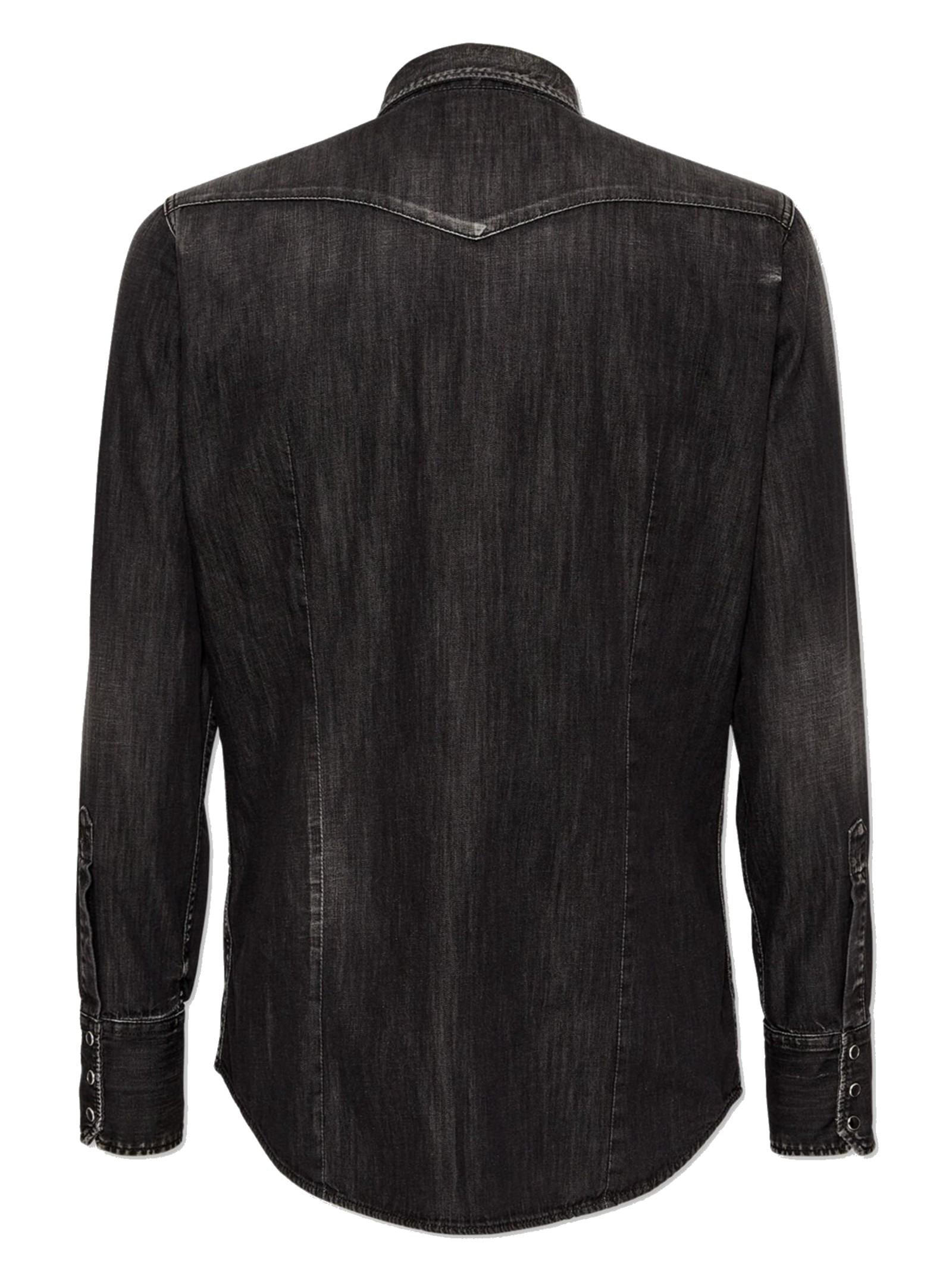 DSQUARED2 CAMICIA WESTERN IN DENIM S74DM0848S30826 900 