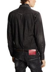 DSQUARED2 CAMICIA WESTERN IN DENIM S74DM0848S30826 900 