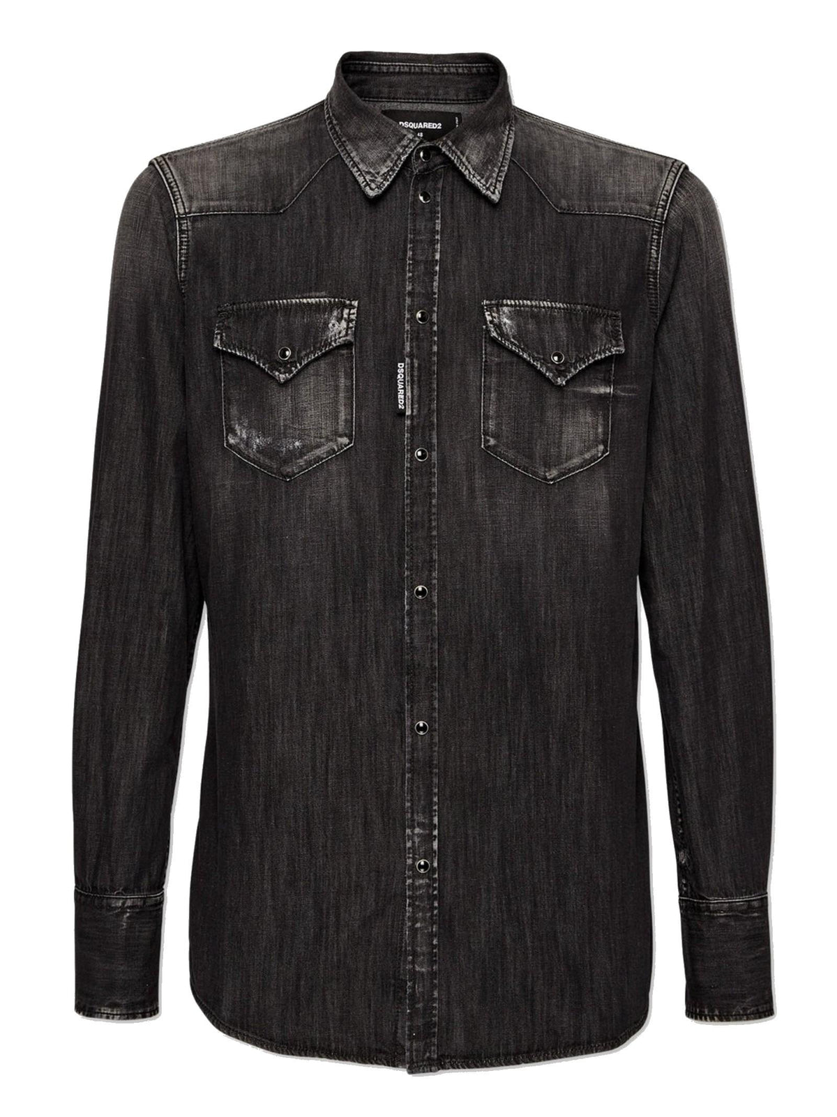 DSQUARED2 CAMICIA WESTERN IN DENIM S74DM0848S30826 900 