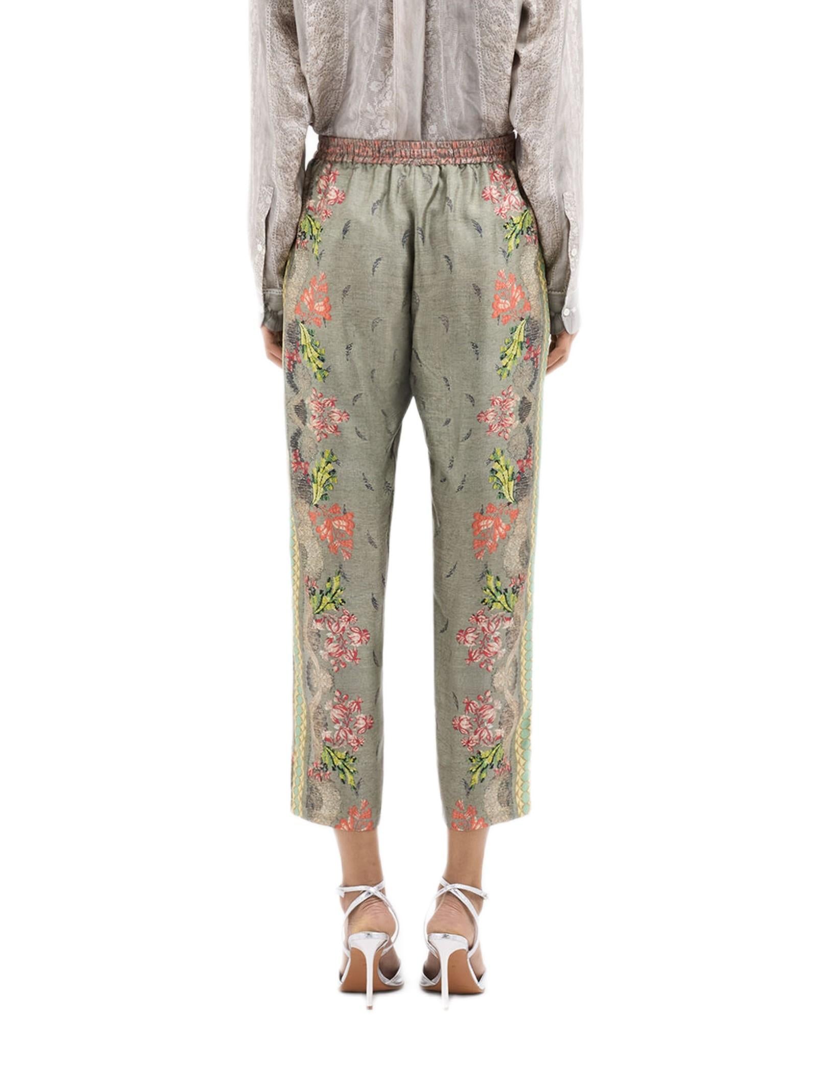 PIERRE LOUIS MASCIA ALOE PANTALONE IN SETA ALOE/S-PT10959 517912 