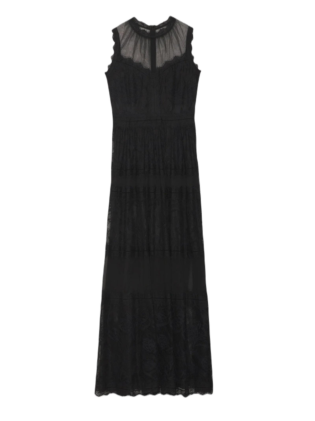 ERMANNO FIRENZE ABITO LUNGO DI TULLE E PIZZO D46EQ041ER0 MF099 