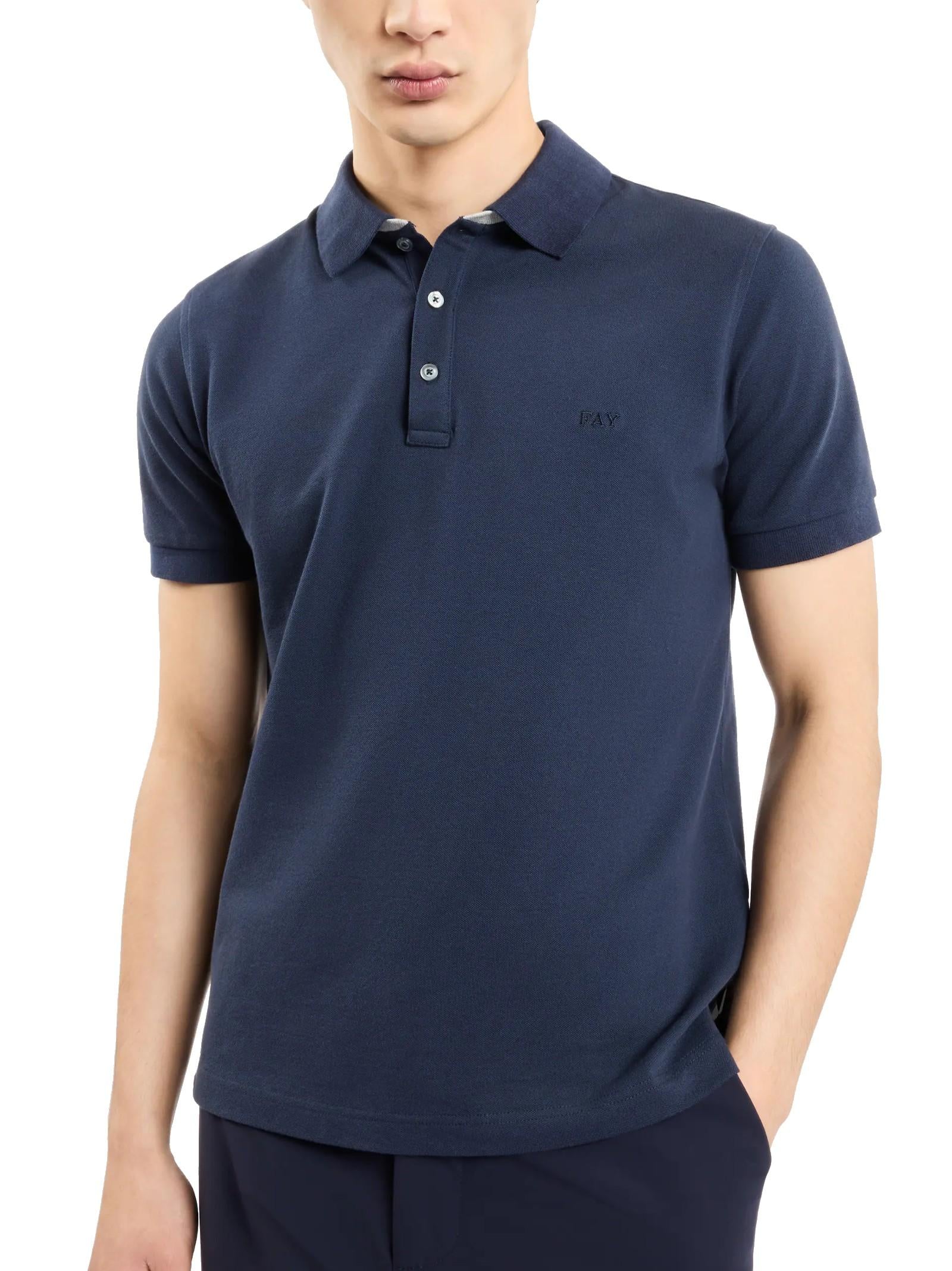 FAY POLO IN PIQUET STRETCH NPMB250135STW U802 