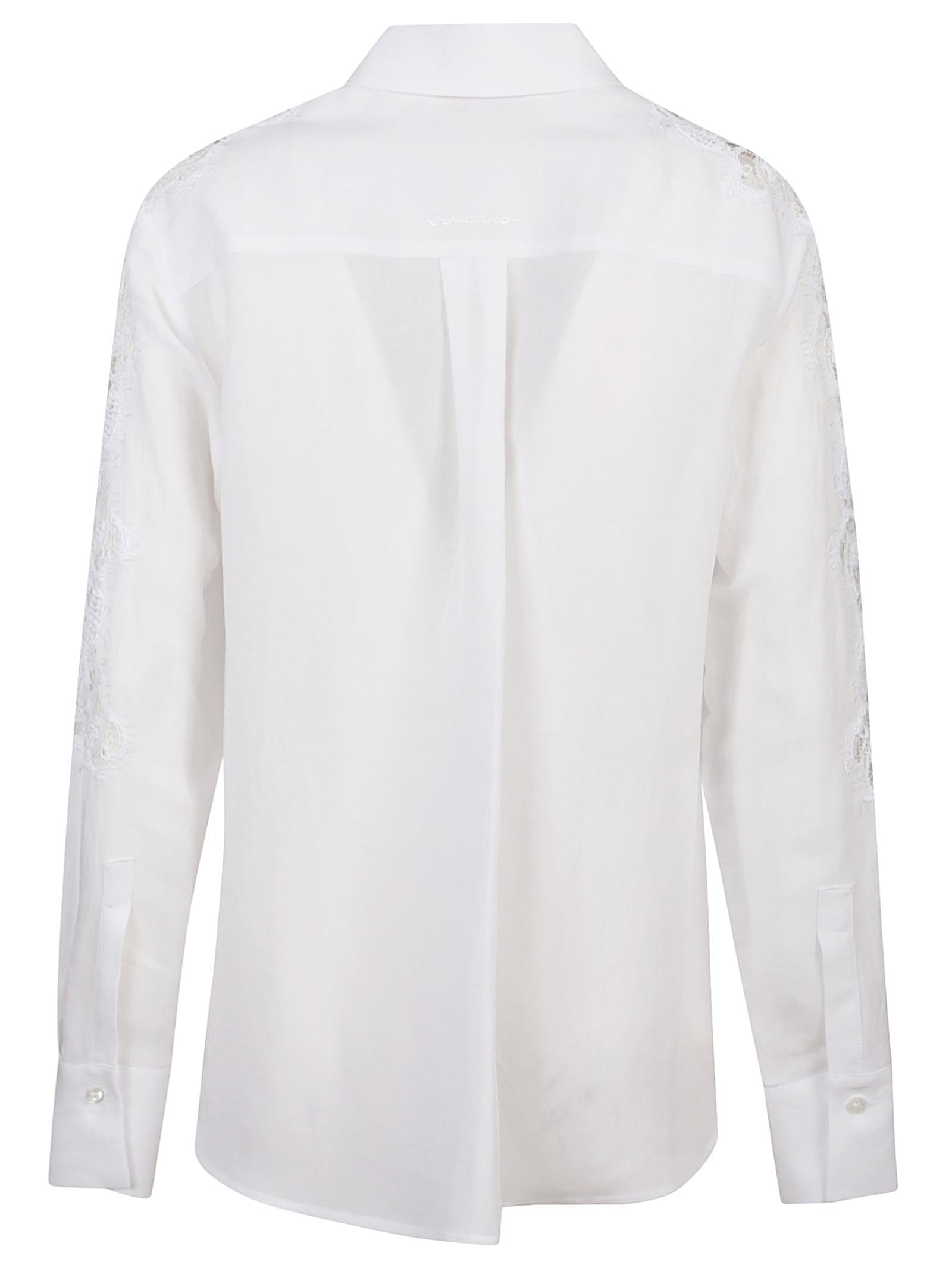 ERMANNO FIRENZE CAMICIA MISTO LINO CON RICAMI D46EK019ES5 MF010 