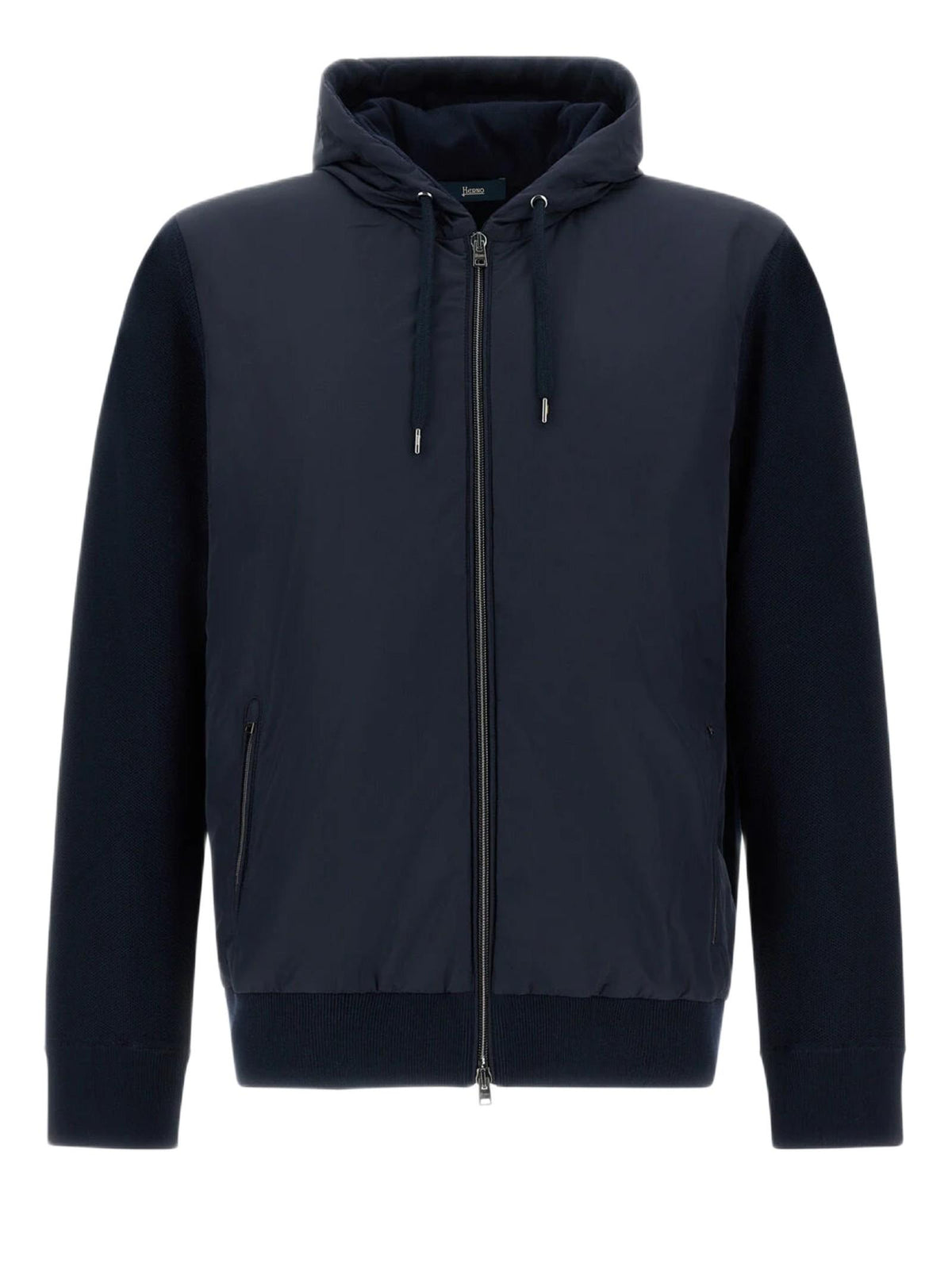 HERNO CARDIGAN IN PIQUET KNIT & NYLON MC000168U72056 9201 