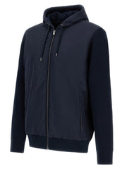 HERNO CARDIGAN IN PIQUET KNIT & NYLON MC000168U72056 9201 