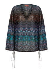 MISSONI BLUSA SCOLLO V PAILLETTES DS26SJ0FBK01H9 SM9ZT 