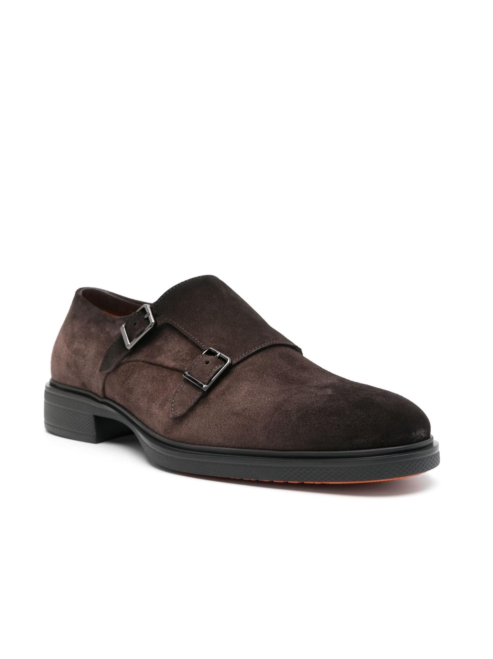 SANTONI EASY ON DOPPIA FIBBIA IN SUEDE MGEO18949NEAXGEX T50 