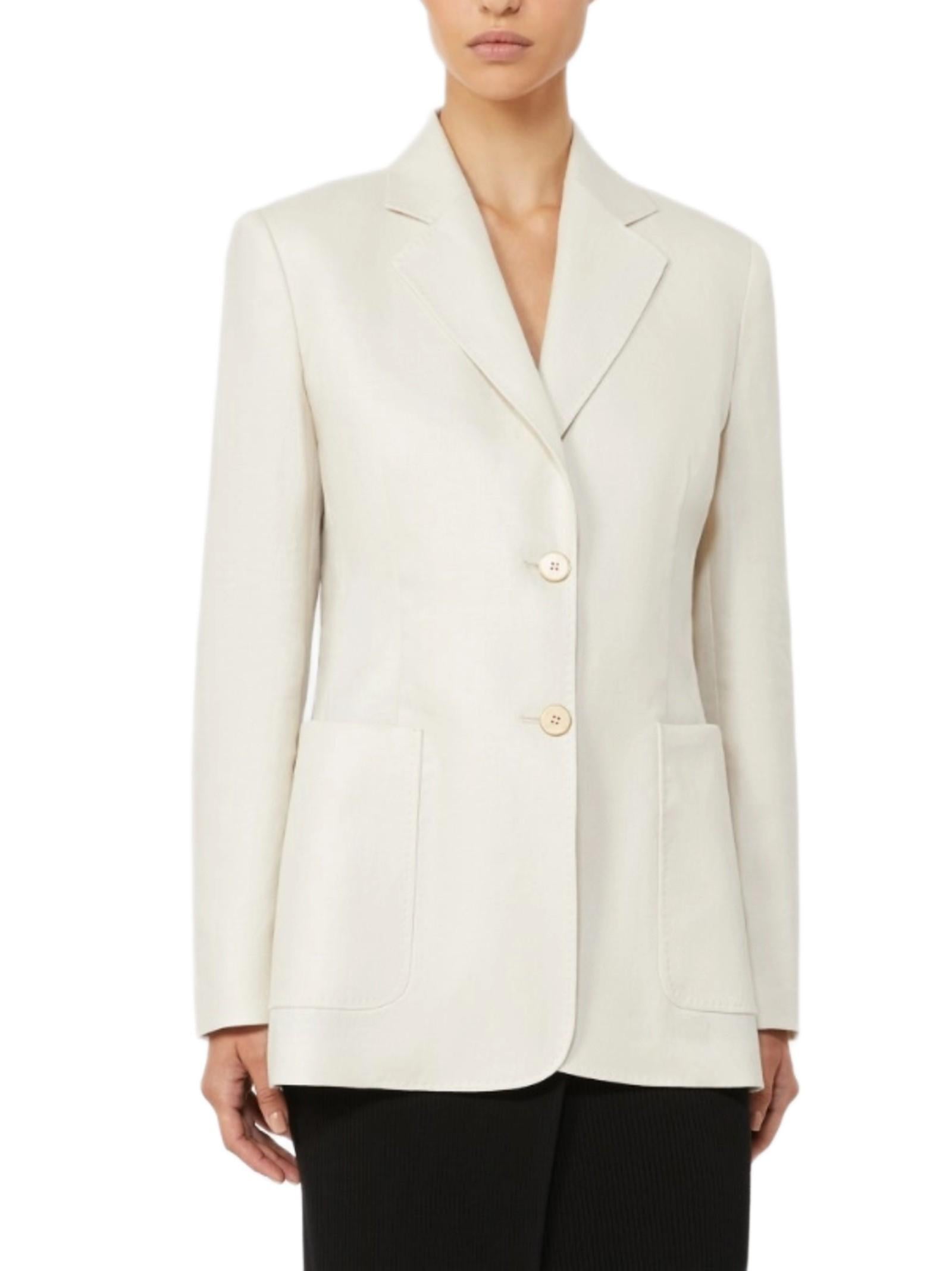 MAX MARA MXMVOLONTA' BLAZER IN LINO 2611041052693 006 