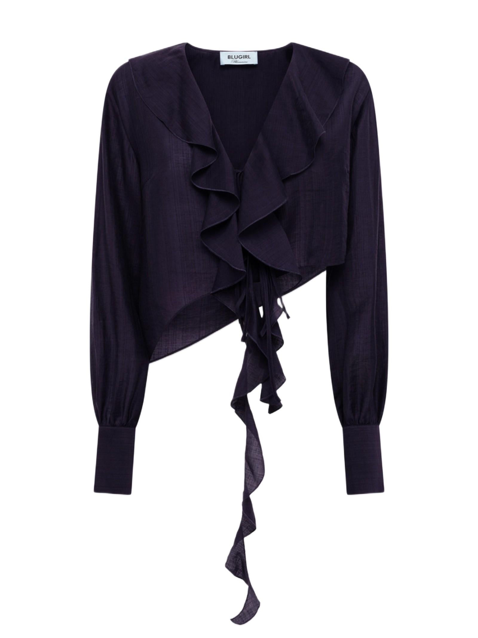BLUGIRL BLUSA CROPPED CON VOLANT RA6099T486A 93713 