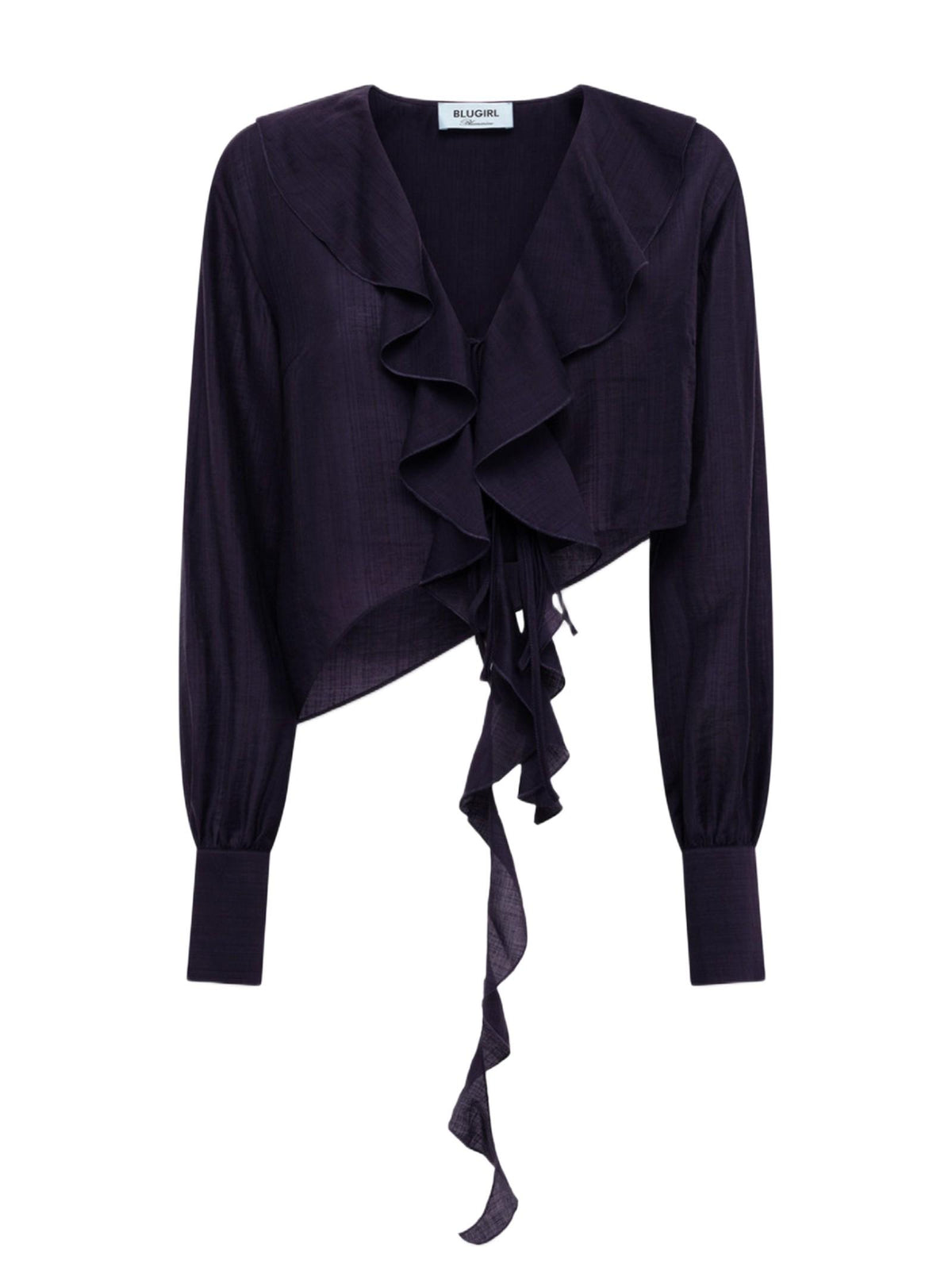 BLUGIRL BLUSA CROPPED CON VOLANT RA6099T486A 93713 
