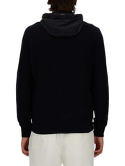 HERNO CARDIGAN IN PIQUET KNIT & NYLON MC000168U72056 9201 
