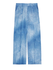 ERMANNO FIRENZE PANTALONI SARTORIALI IN  LINO STAMPA DENIM D48EP062EC0 MF156 