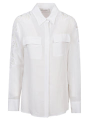 ERMANNO FIRENZE CAMICIA MISTO LINO CON RICAMI D46EK019ES5 MF010 