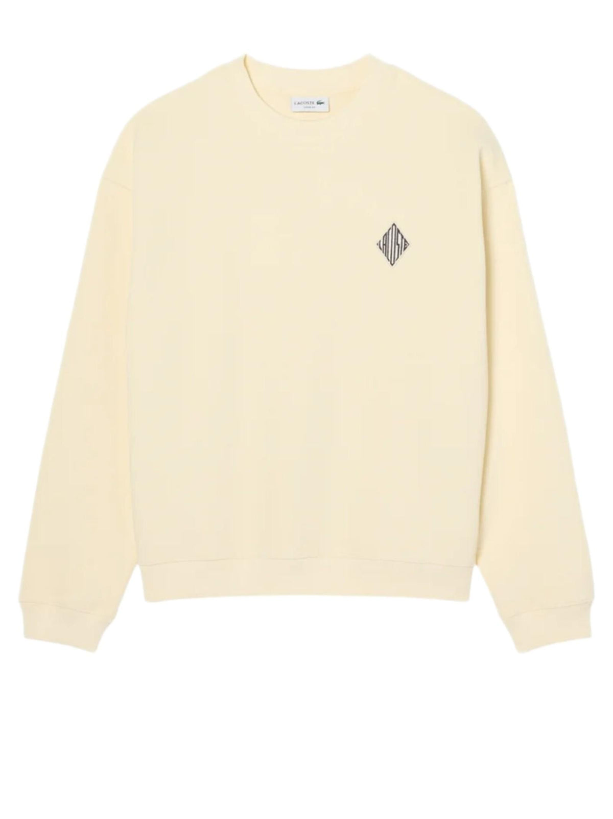 LACOSTE FELPA CON SETAMMA IN PIQUET DOUBLE FACE SH0035 S7G 