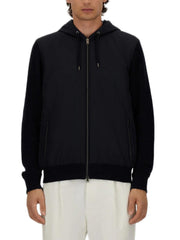 HERNO CARDIGAN IN PIQUET KNIT & NYLON MC000168U72056 9201 