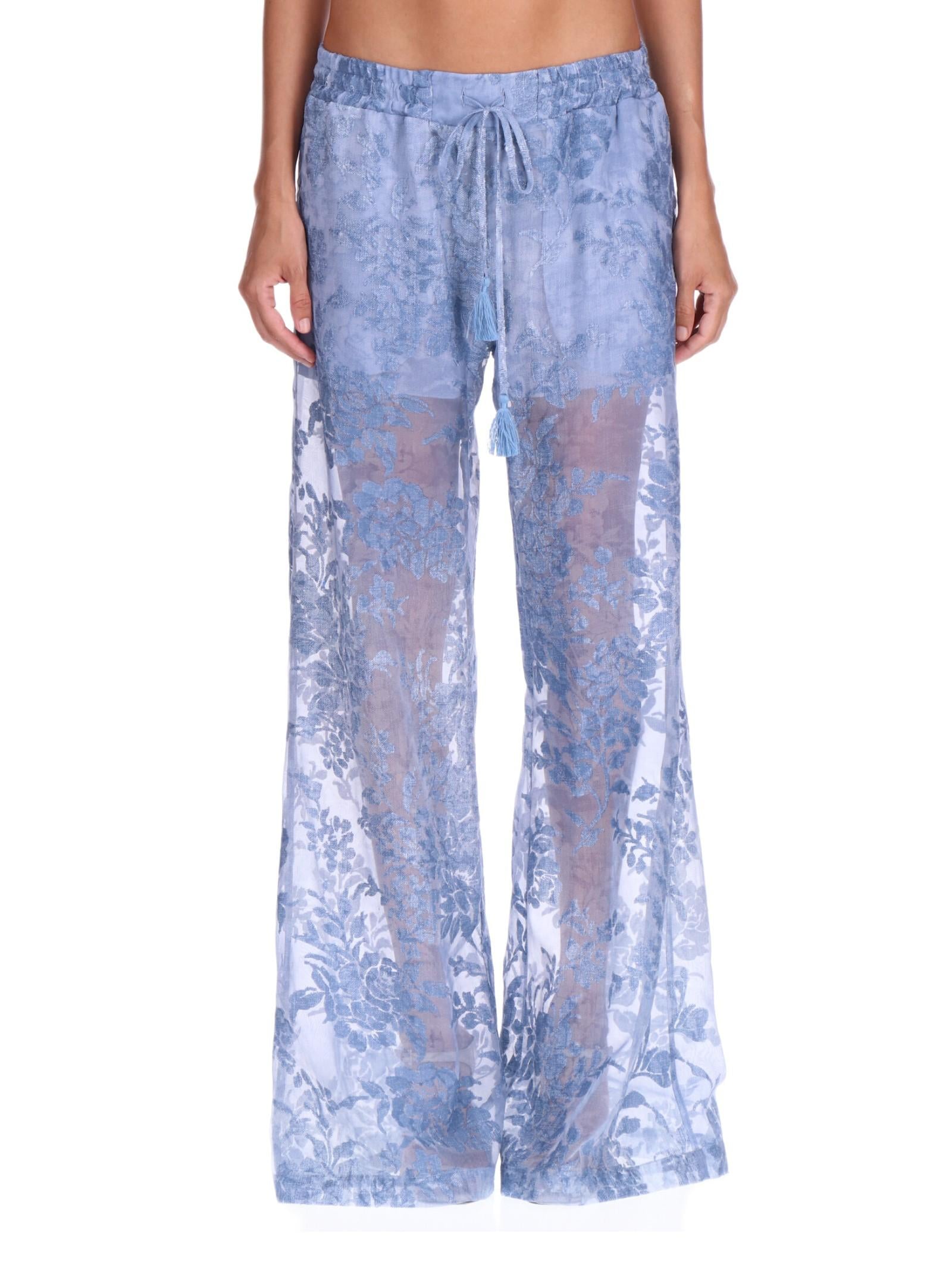 ERMANNO FIRENZE PANTALONE WIDE LEG IN PIZZO D48EP046E66 MF156 