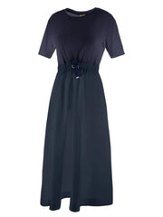 HERNO ABITO MIDI GLAM KNIT E TAFFETA' AB000032D52056 9200 