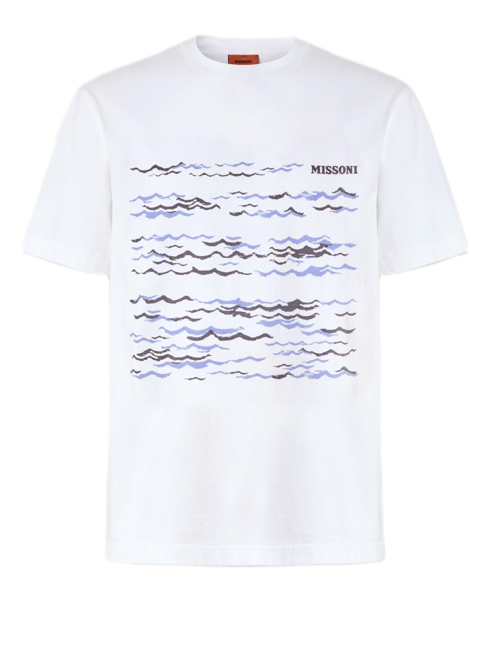 MISSONI T-SHIRT CON STAMPA ONDE BS26SL00BJ00QQ S01KT 