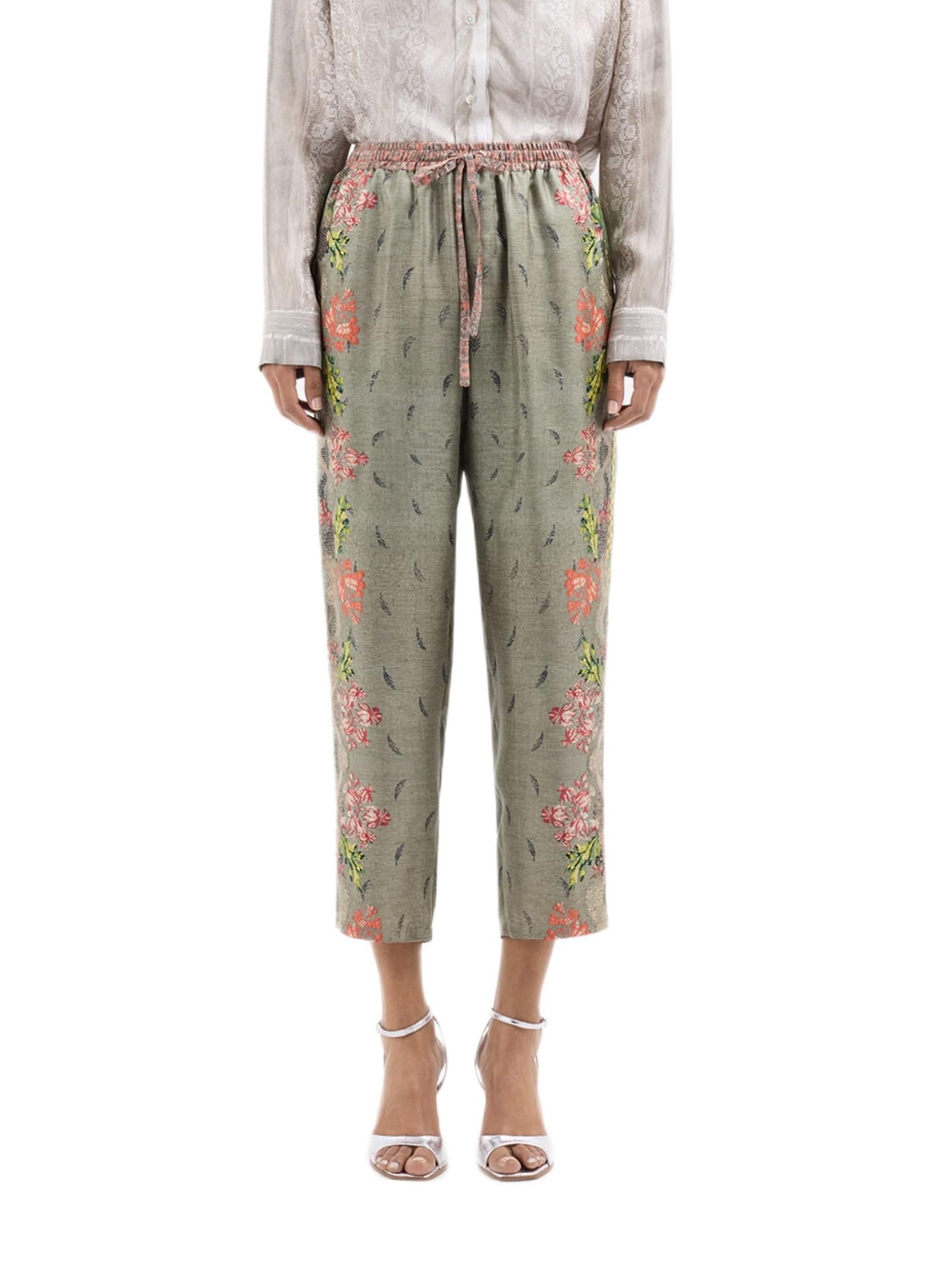 PIERRE LOUIS MASCIA ALOE PANTALONE IN SETA ALOE/S-PT10959 517912 