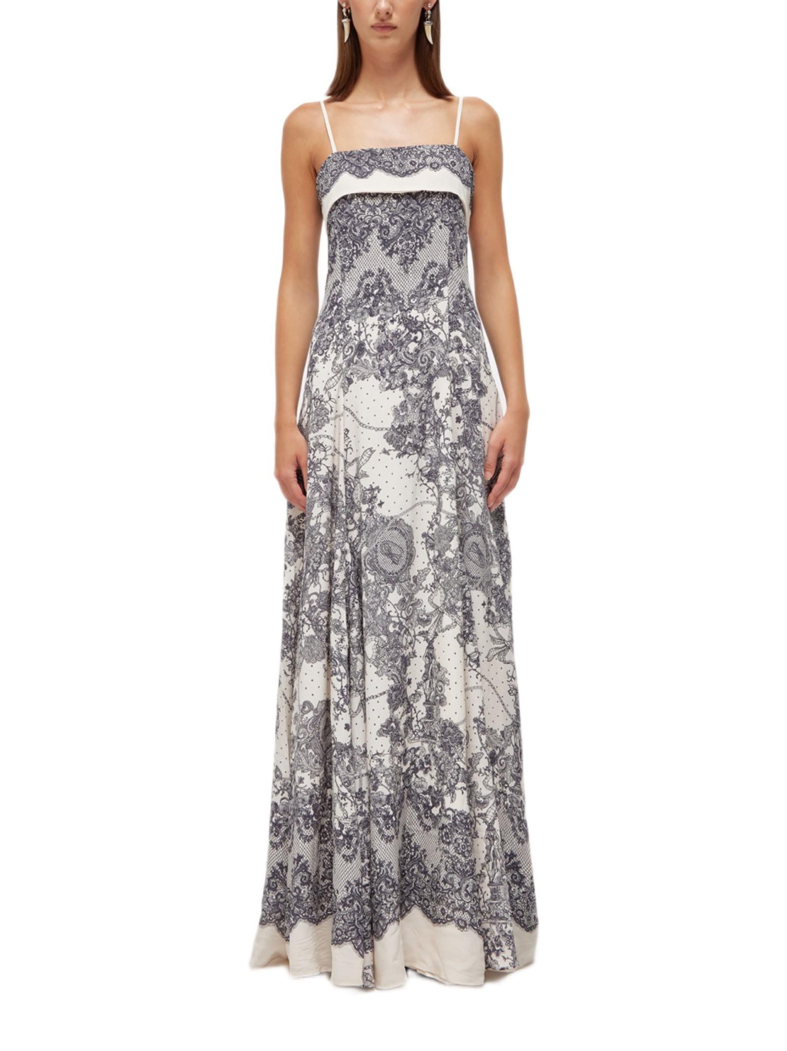BLUGIRL ABITO LUNGO CON STAMPA PIZZO RA6160T523A P9401 