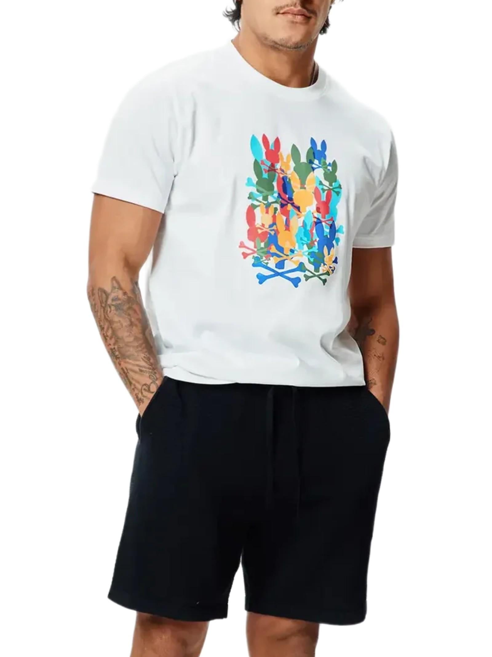 PSYCHO BUNNY TANNER STAMPA MULTICOLOR MT0200285 100 