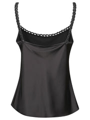 D.EXTERIOR TOP SATIN CON CATENA 62666 2NERO 