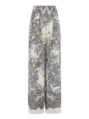 BLUGIRL PANTALONE WIDE LEG CON STAMPA PIZZO RA6128T523A P9401 